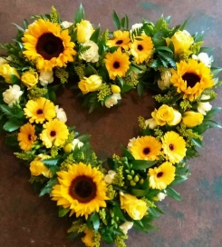 Yellow Sunflower Heart