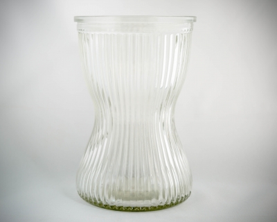   Clear Glass Hand-Tied Vase