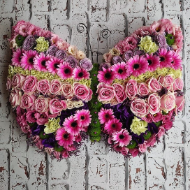 Mixed Flower Butterfly Funeral Tribute
