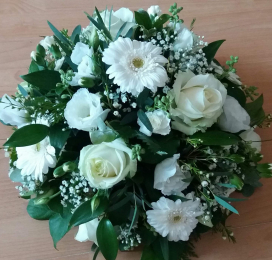 Mixed Flower Posy Bowl Funeral Tribute
