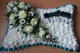 Based Flower Pillow Funeral Tribute